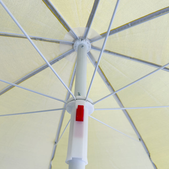 Justerbar, knækkelig, foldbar UV-parasol 150 cm gul