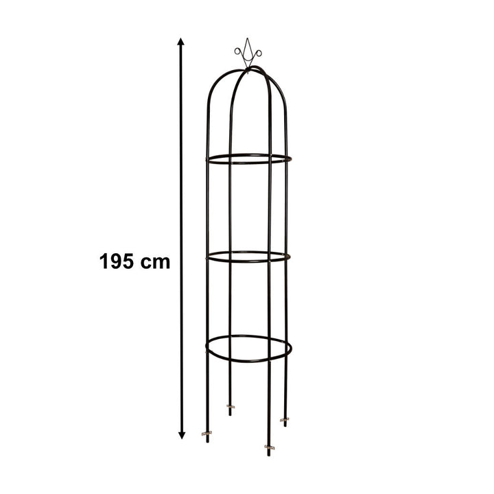 Havepergola søjlestang klokkestativ til roser klatreblomster metal 195 cm