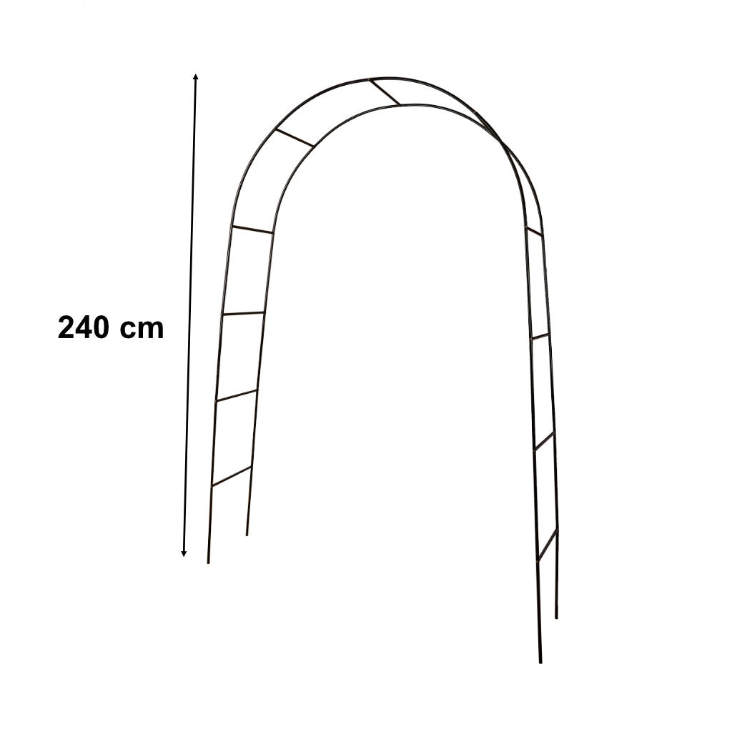 Havepergola bueholder til roser, blomster, vedbend, slyngplanter, metal 240 x 140 cm