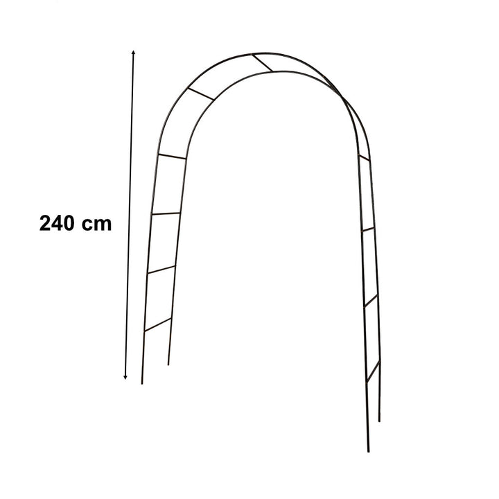 Havepergola bueholder til roser, blomster, vedbend, slyngplanter, metal 240 x 140 cm