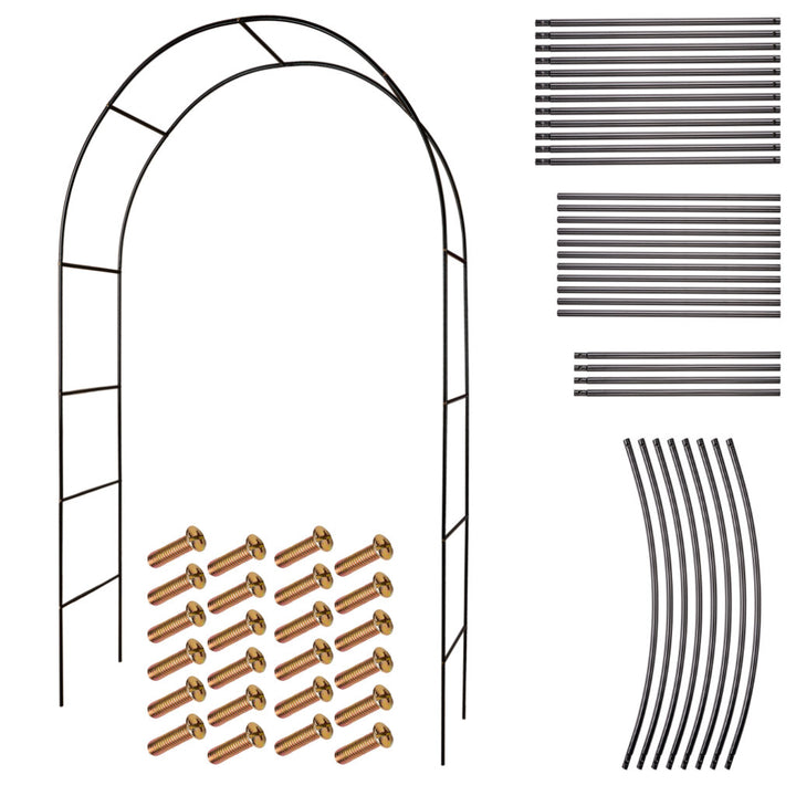 Havepergola bueholder til roser, blomster, vedbend, slyngplanter, metal 240 x 140 cm