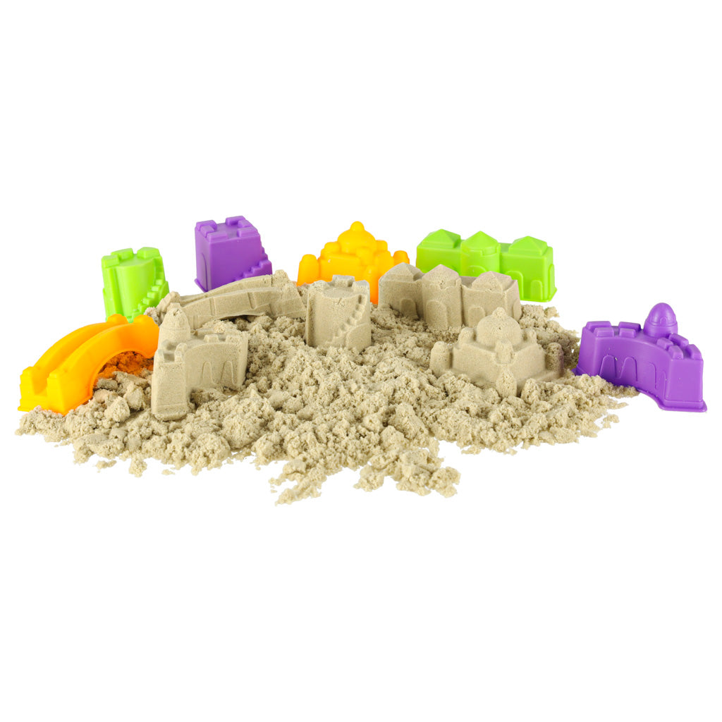 Sand til børn 750g husforme figurer kreativt sæt