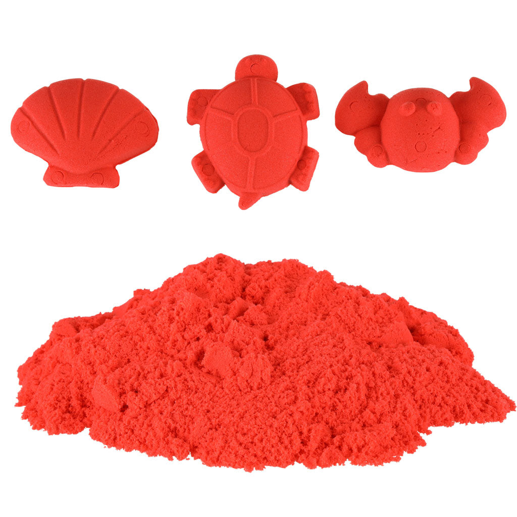 Kinetisk sand 1 kg i en pose rød