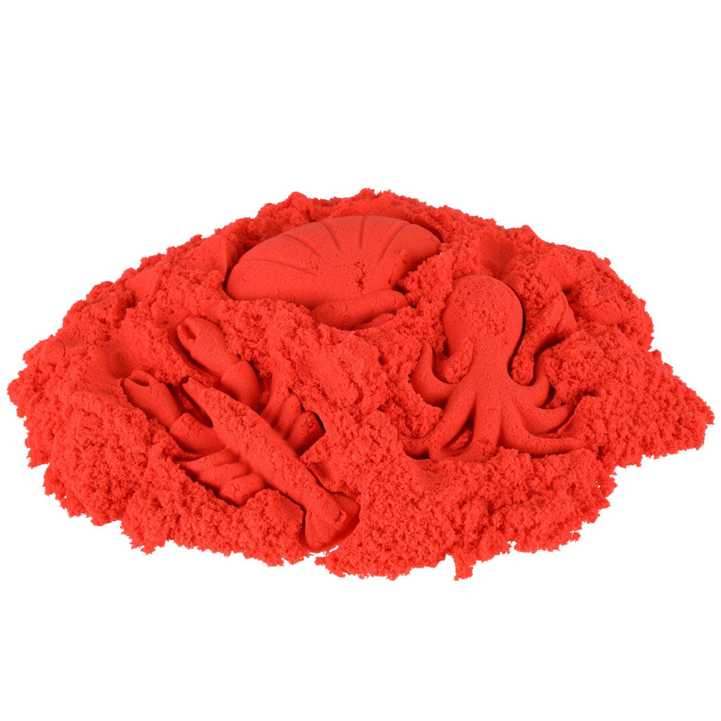 Kinetisk sand 1 kg i en pose rød