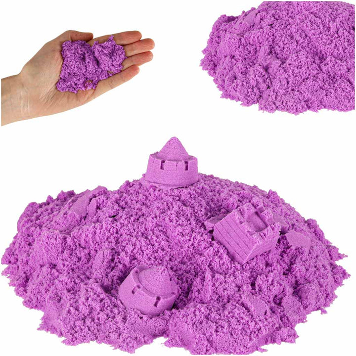 Kinetisk sand 1 kg i en pose lilla