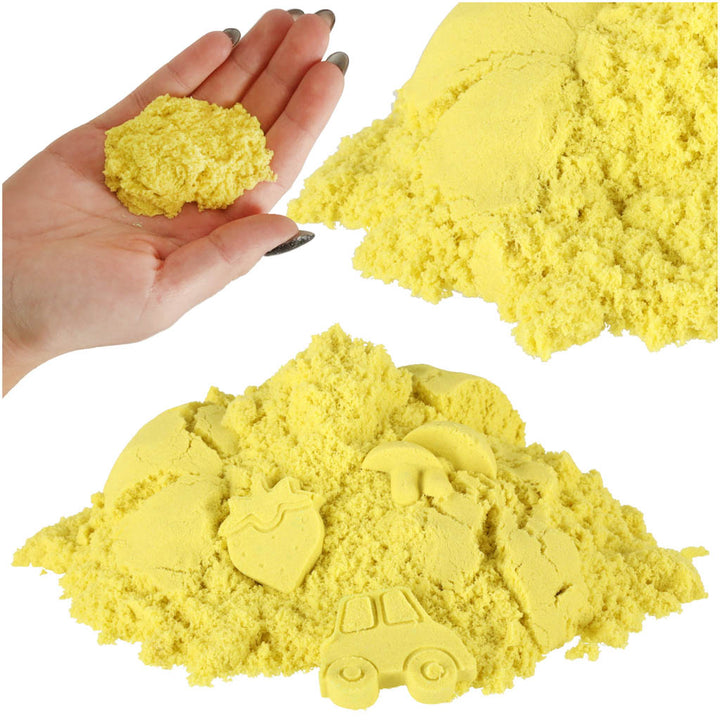 Kinetisk sand 1 kg i en pose gul