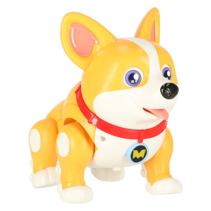 Hund interaktiv robot med Corgi, glødende ører og musik