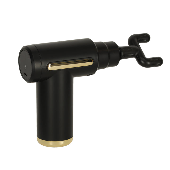 Massagepistol med 4 ender, sort