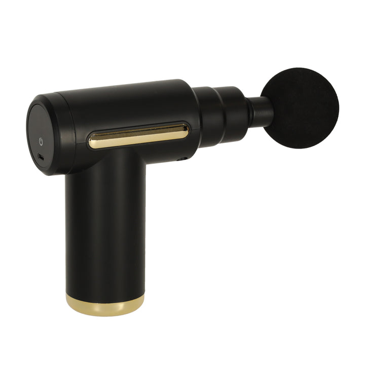 Massagepistol med 4 ender, sort