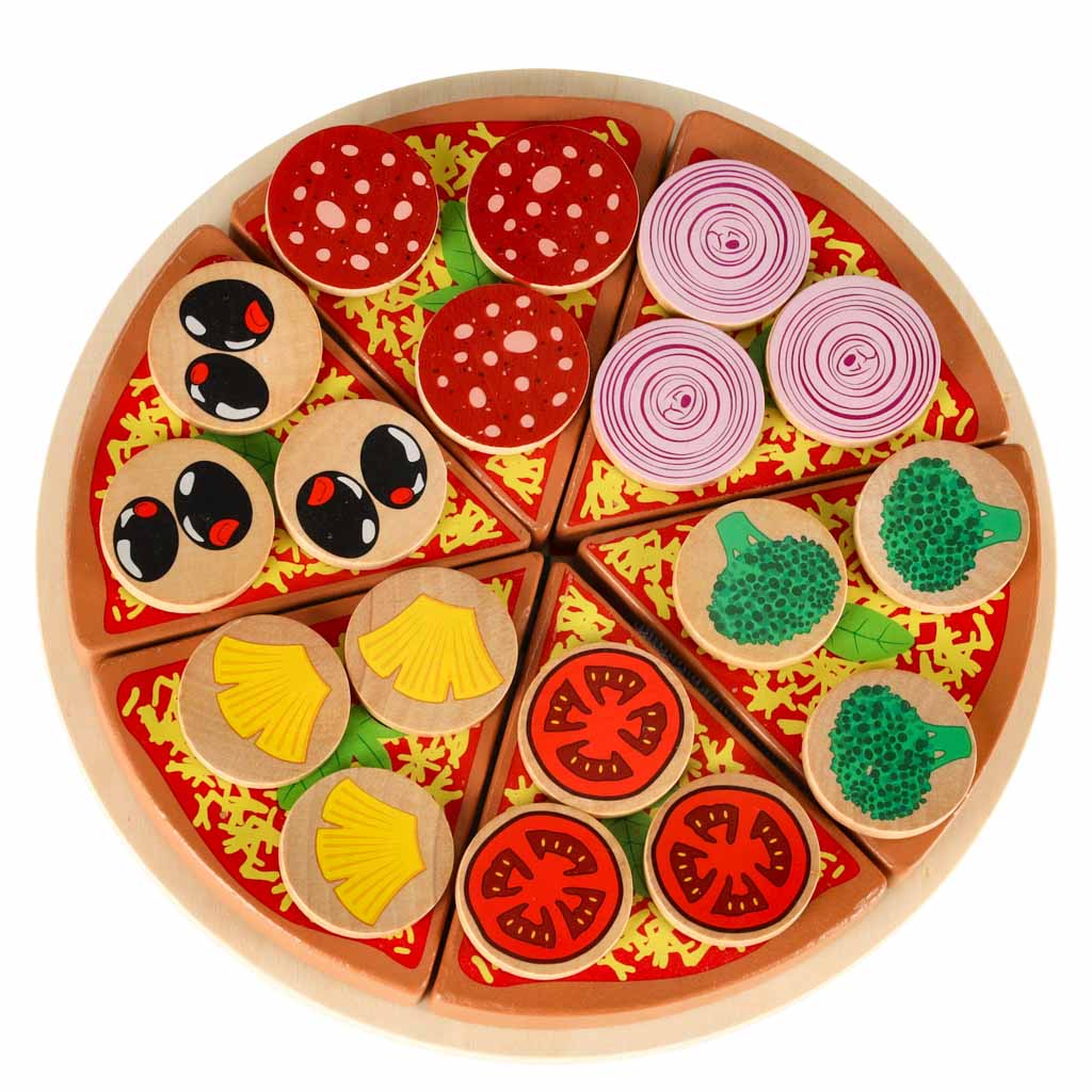 Pizza trælegesæt med tilbehør