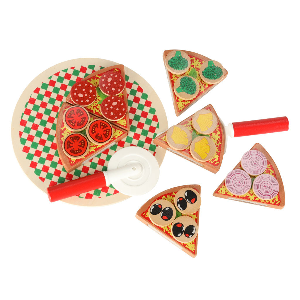 Pizza trælegesæt med tilbehør