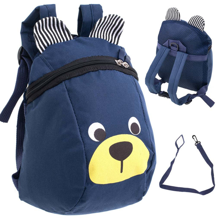 Børnehaverygsæk børnerygsæk bamse marineblå