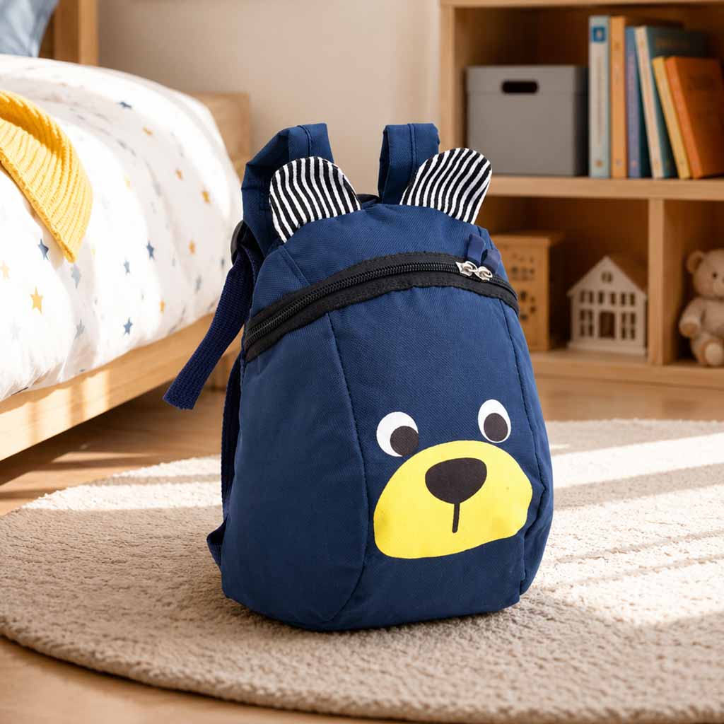 Børnehaverygsæk børnerygsæk bamse marineblå