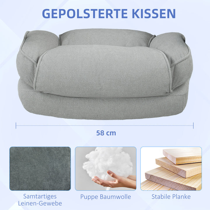 Stor høj kontorstol, 200 kg bæreevne, robust konstruktion, blødt betræk, lysegrå