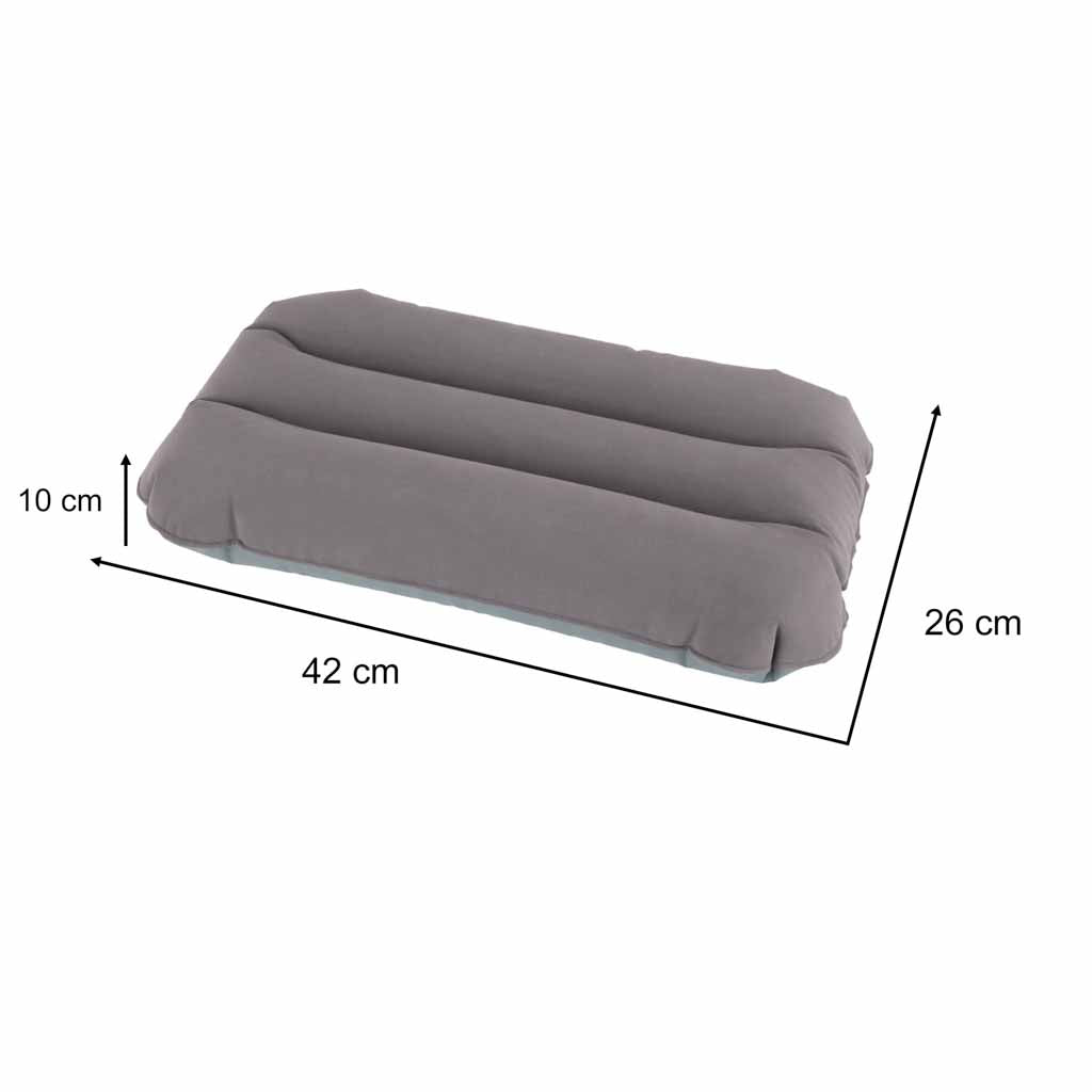 BESTWAY 67121 Oppustelig rejsepude velour grå