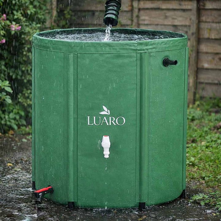 Regnvandstank med vandhane, regnvandstønde, 200L
