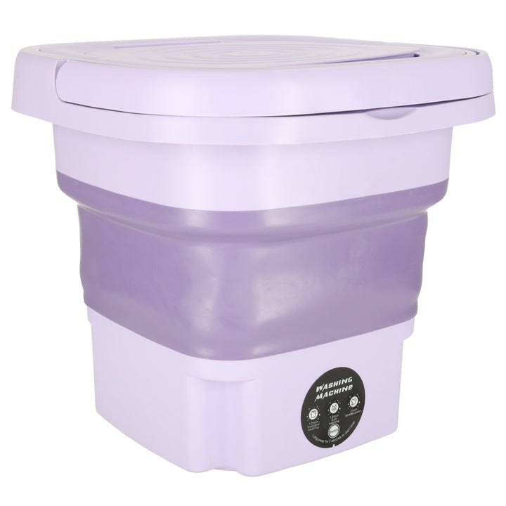 Mini foldbar bærbar vaskemaskine 12L lilla