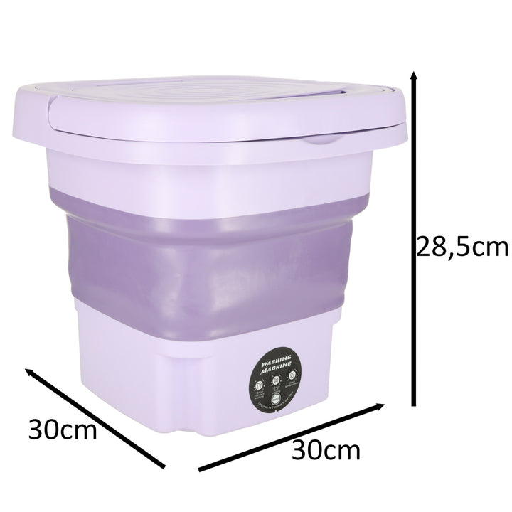 Mini foldbar bærbar vaskemaskine 12L lilla