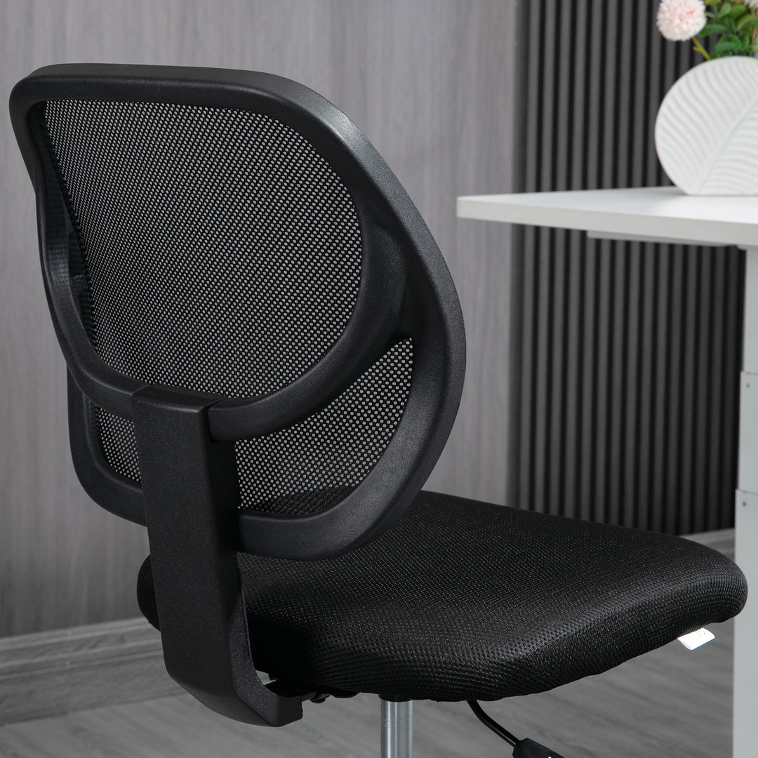 Tegnestol inklusive fodstøtte, højdejusterbar kontorstol, 59 cm x 61 cm x 113 cm, sort