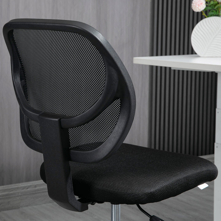 Tegnestol inklusive fodstøtte, højdejusterbar kontorstol, 59 cm x 61 cm x 113 cm, sort