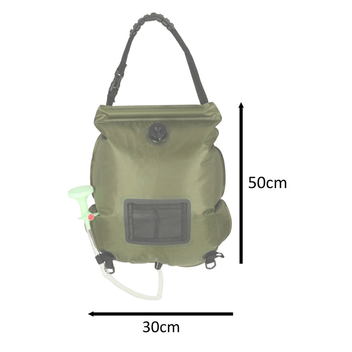 20L XXL solcelledrevet campingbruser med termometer
