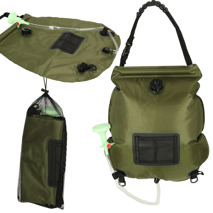 20L XXL solcelledrevet campingbruser med termometer