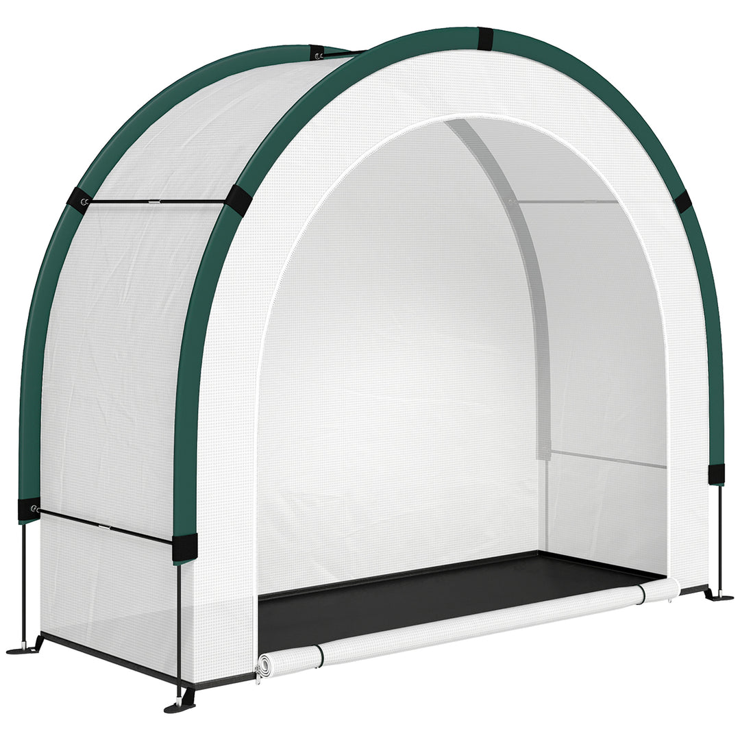 Drivhus med kuppelformet top, foldbart foliedrivhus 200 x 80 x 164 cm grønt