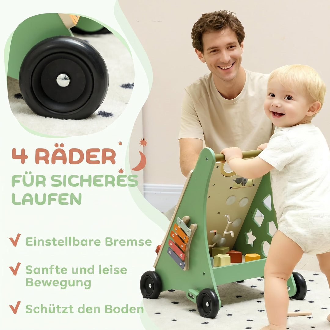 Træ Montessori Walker xylofon Grøn