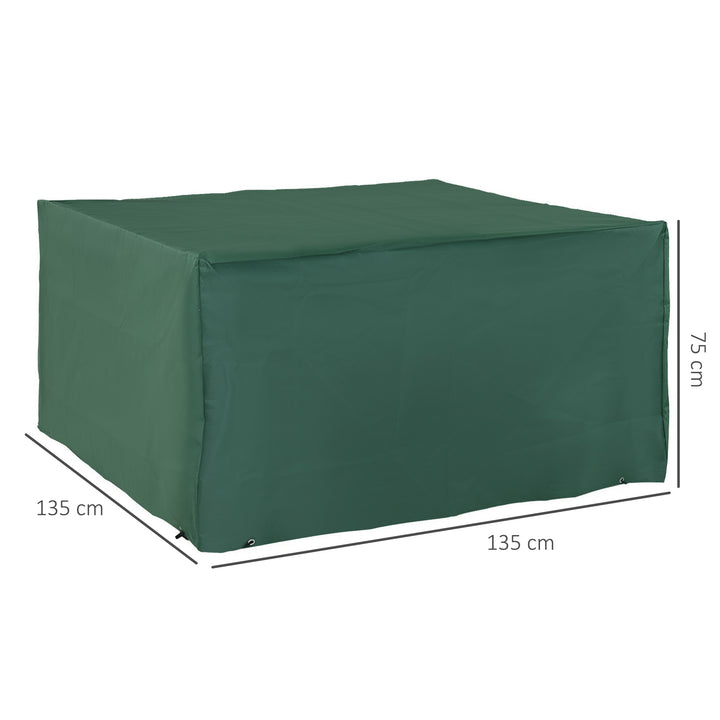 Beskyttelsesovertræk til havemøbler 600d oxford grøn 135 x 135 x 75 cm