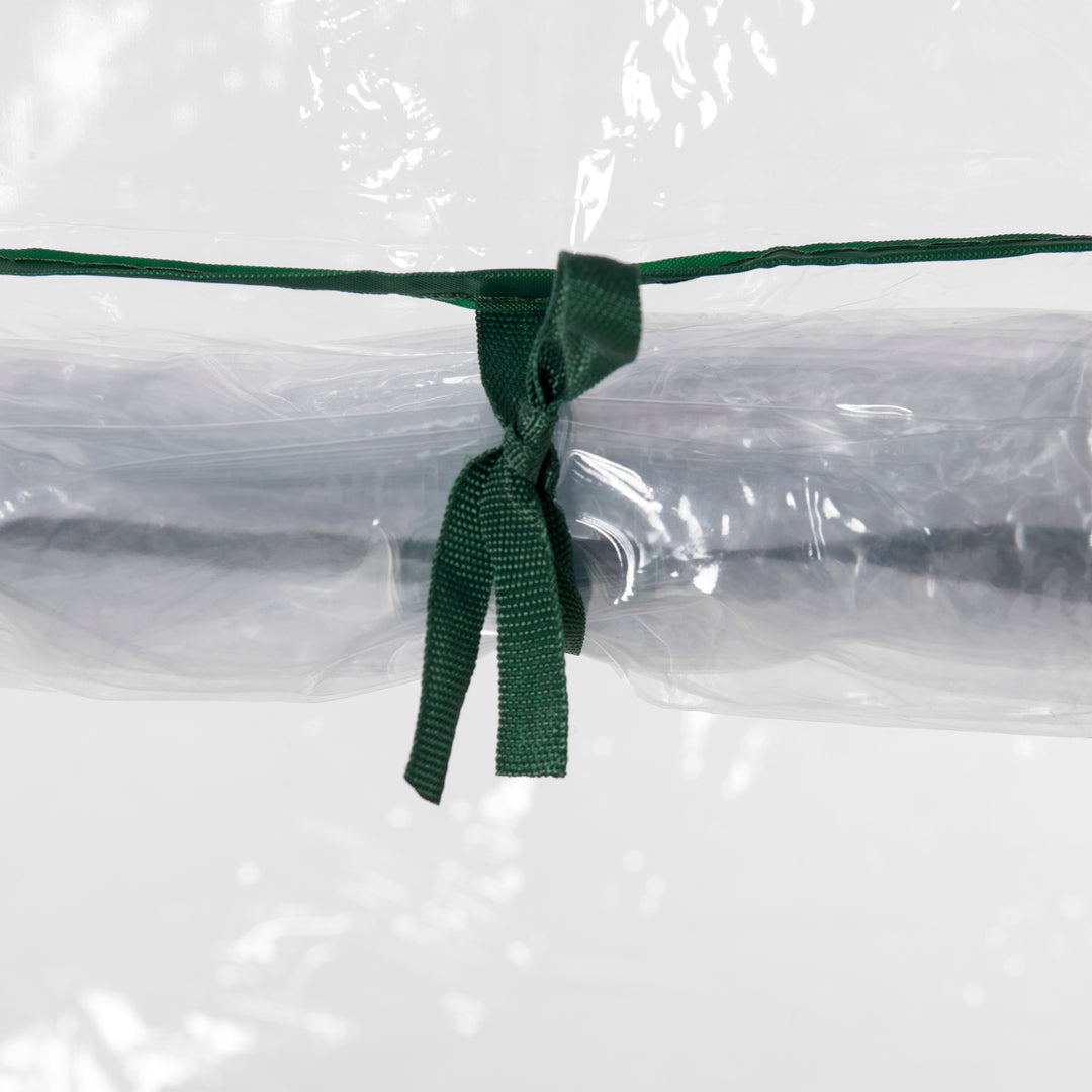 Drivhus, væksthus, tomathus, kold ramme med rulleport, stål, plastik, transparent, 100x50x150cm