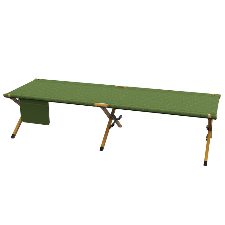 Sammenklappelig feltseng med bæretaske 196 x 64 x 45 cm gæsteseng op til 200 kg til udendørs campingrejser