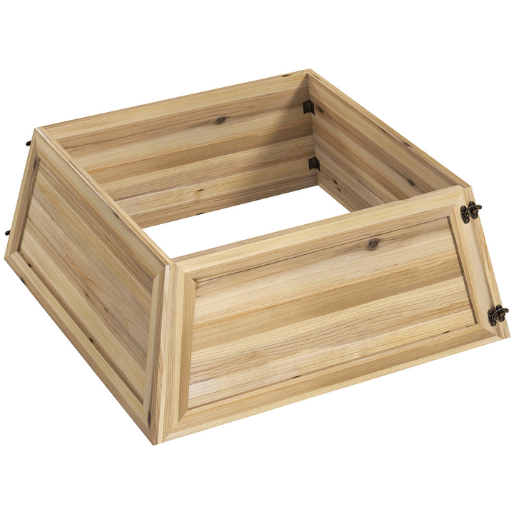 Juletræsskørt 65 x 65 cm Juletræskrave lavet af fyrretræ, naturtræ