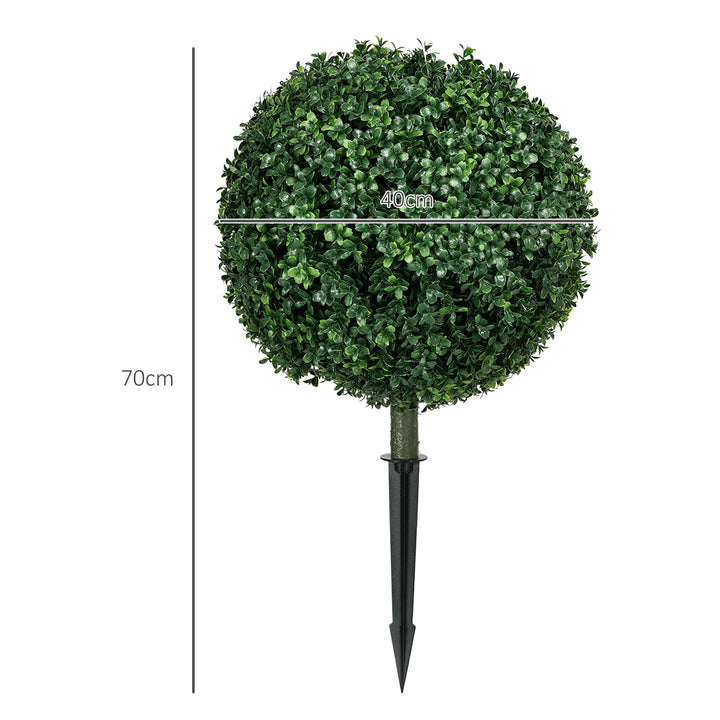 Kunstig buksbom sæt med 2, realistisk, vejrbestandig, nem at vedligeholde, 70 cm