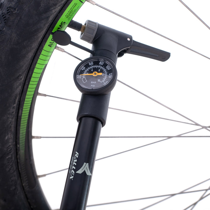 L-BRNO Cykelpumpe med manometer cykelhåndtag håndpumpe