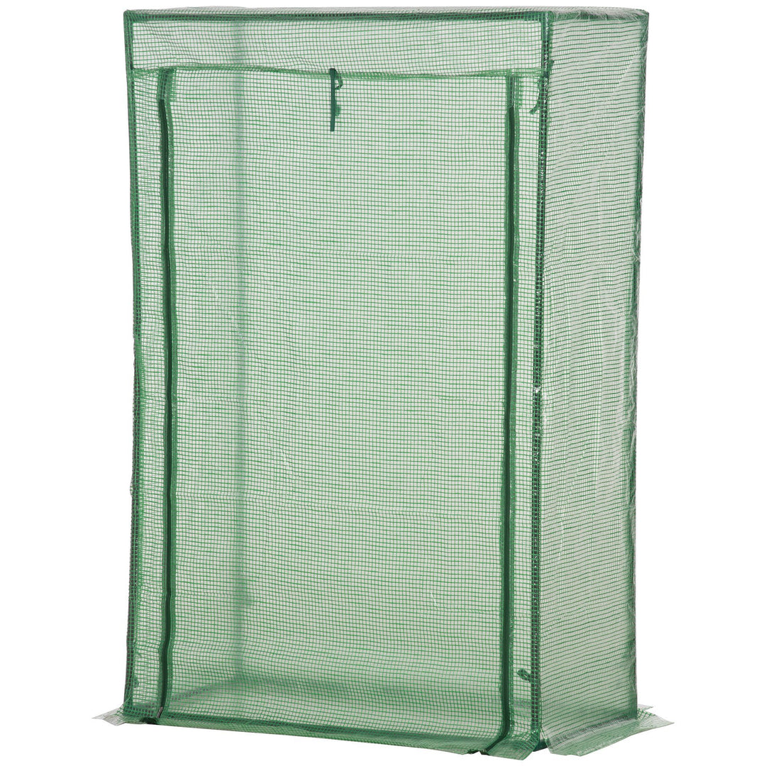 Solrigt drivhus med dør, vintersikkert stålfilmdrivhus, drivhus til altan, have, tomathus 100x50x150cm, tomatdrivhus til tomater, grøntsager, blomster, planter, grønne områder