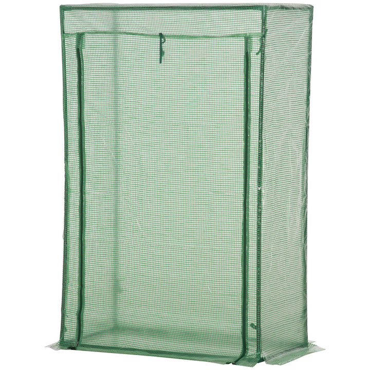 Solrigt drivhus med dør, vintersikkert stålfilmdrivhus, drivhus til altan, have, tomathus 100x50x150cm, tomatdrivhus til tomater, grøntsager, blomster, planter, grønne områder