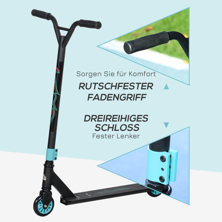 Pro stunt løbehjul, løbehjul til freestyle tricks, aluminium, metal, syntetisk læder, til børn og voksne, grøn