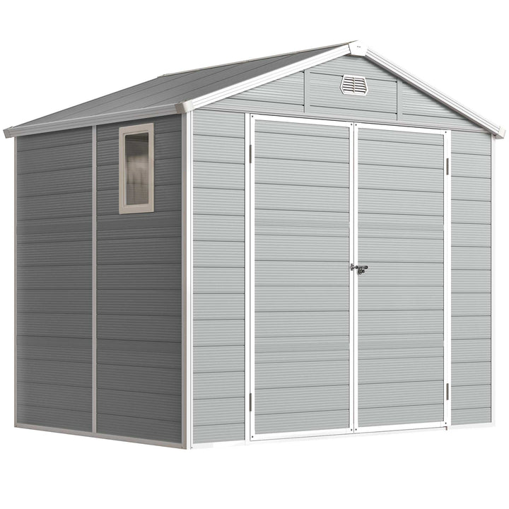 Redskabsskur, 4,1 m², haveskur med skråtag, 240 x 190 x 180/228 cm