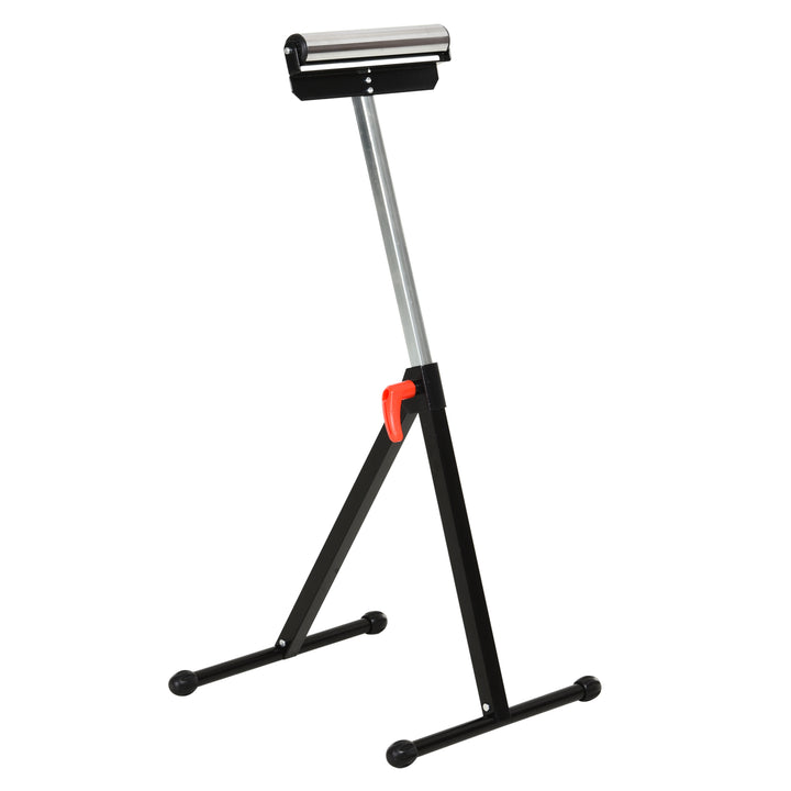 Rullestativ, rullestøtte, højdejusterbart arbejdsstativ, rullestativ, hjælpestativ, støttestativ, op til 90 kg, metal, sort, 44 x 50 x 68-110 cm