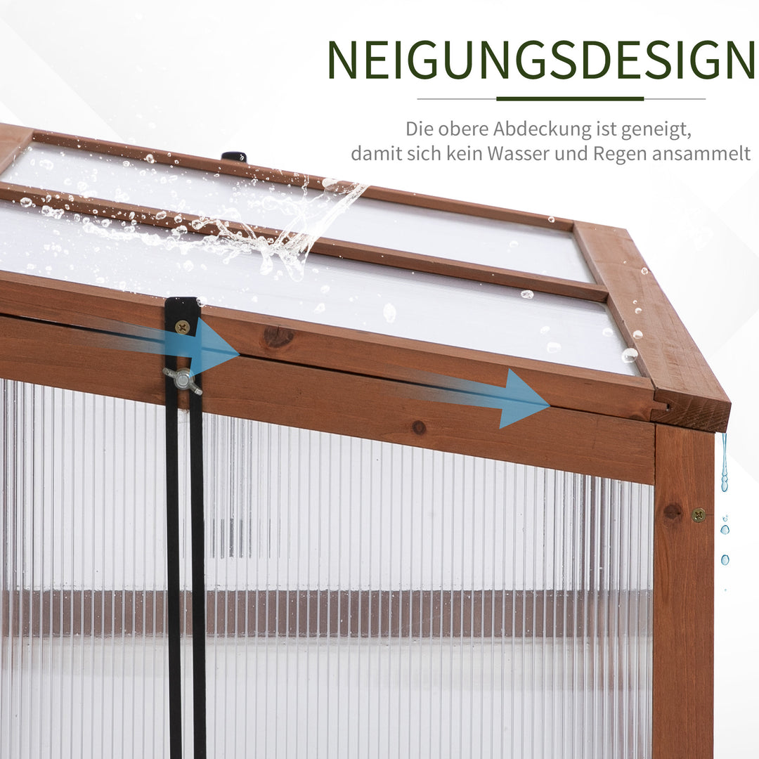 Minidrivhus, lille havedrivhus, med pc-paneler, god lysgennemgang, 100l x 65b x 40h cm