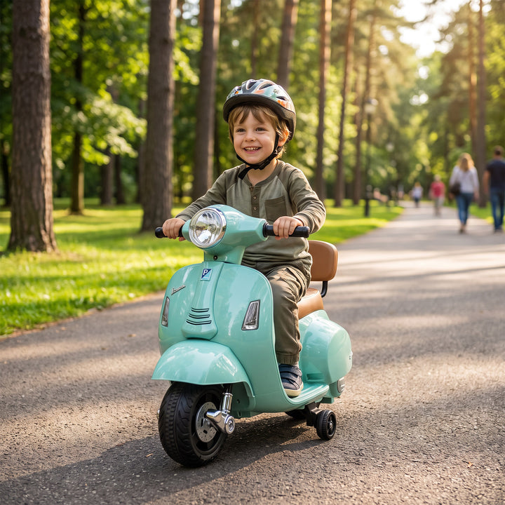 Elmotorcykel til børn Mini Vespa GTS 6V Elmotorcykel Grøn