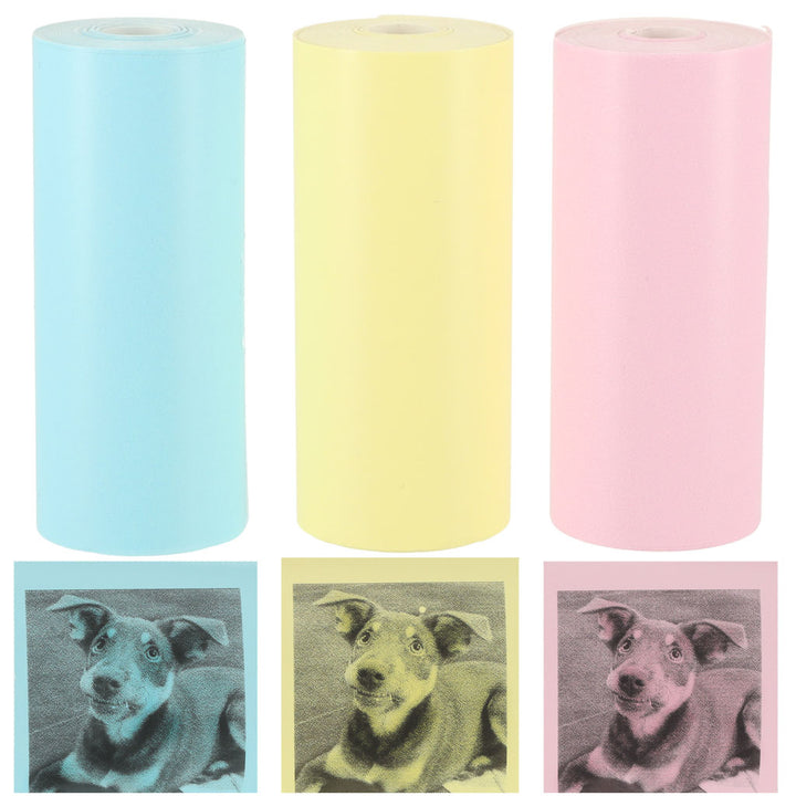 Papirruller termisk patron til miniprinter 5,7 cm x 3 m 3 stk. farverig