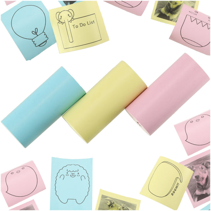 Papirruller termisk patron til miniprinter 5,7 cm x 3 m 3 stk. farverig