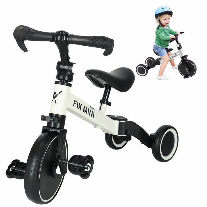 Trike Fix Mini cross-country trehjulet cykel 3-i-1 med pedaler hvid