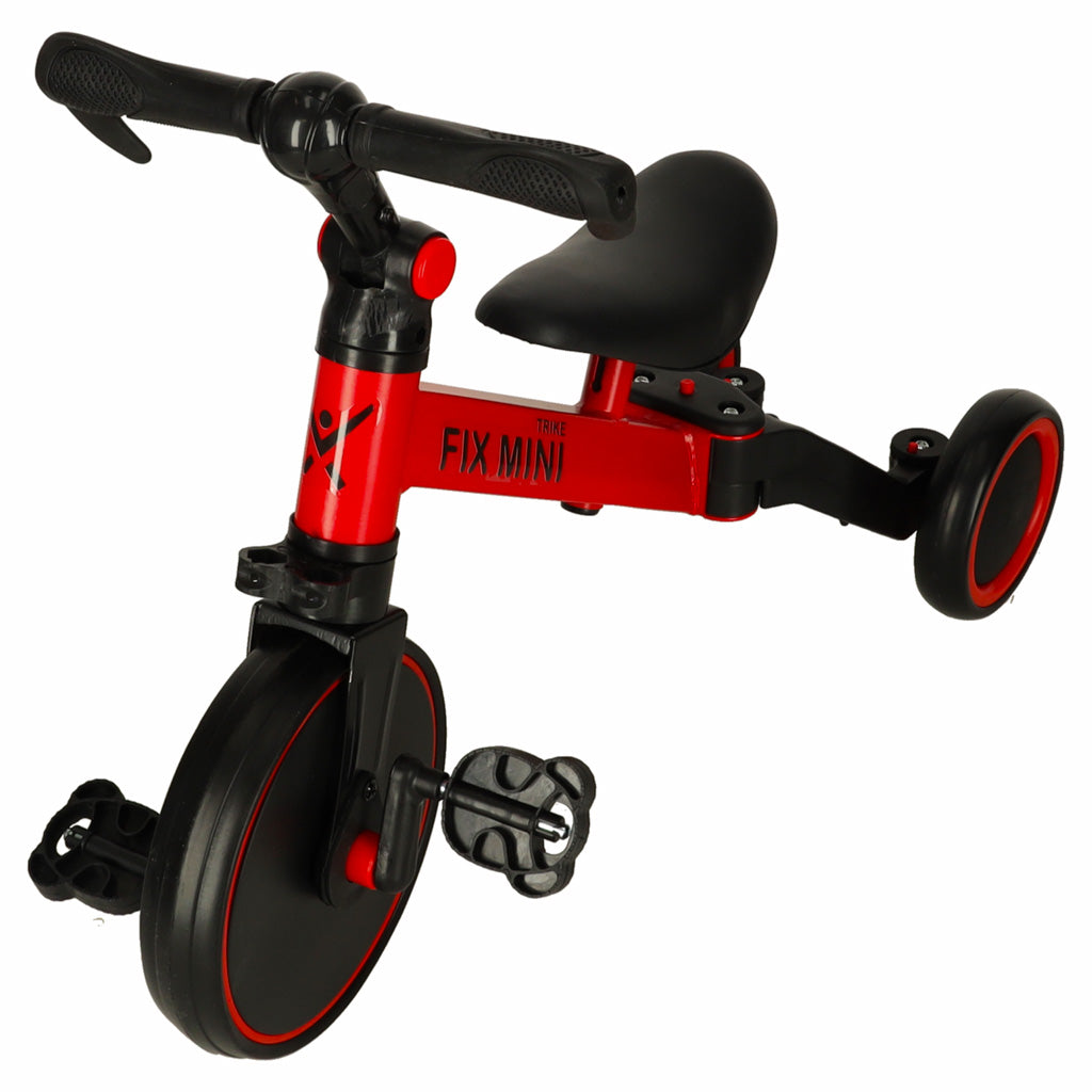 Trike Fix Mini cross-country trehjulet cykel 3 i 1 med pedaler rød