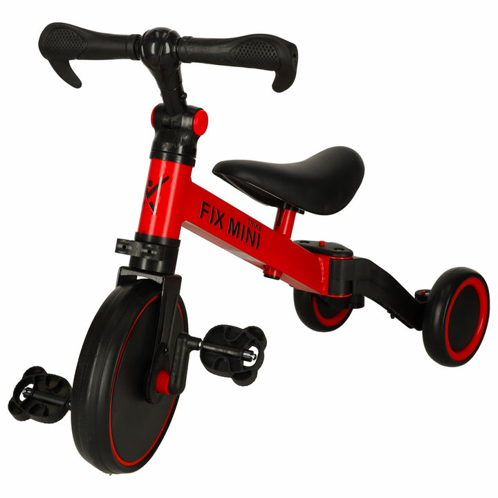 Trike Fix Mini cross-country trehjulet cykel 3 i 1 med pedaler rød