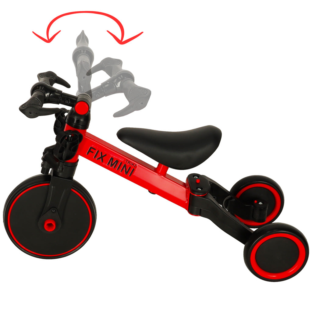 Trike Fix Mini cross-country trehjulet cykel 3 i 1 med pedaler rød
