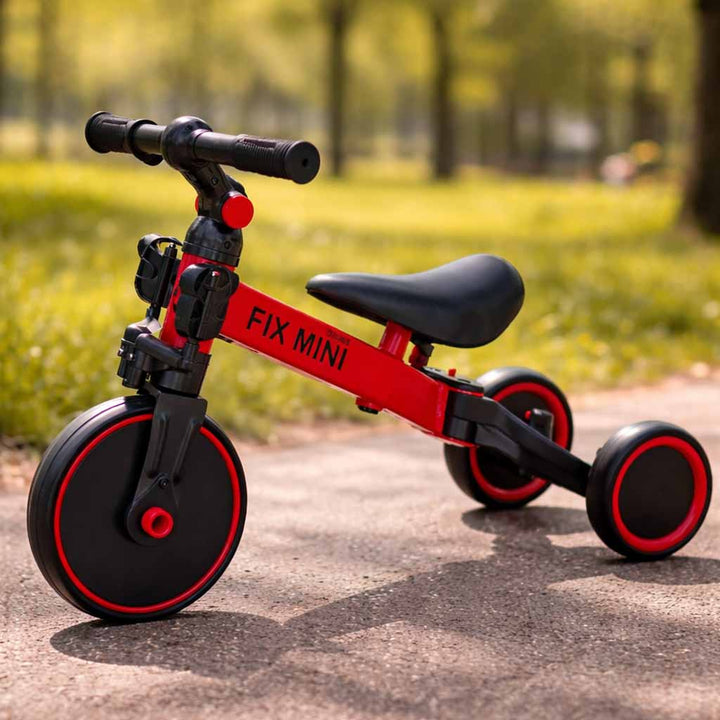 Trike Fix Mini cross-country trehjulet cykel 3 i 1 med pedaler rød