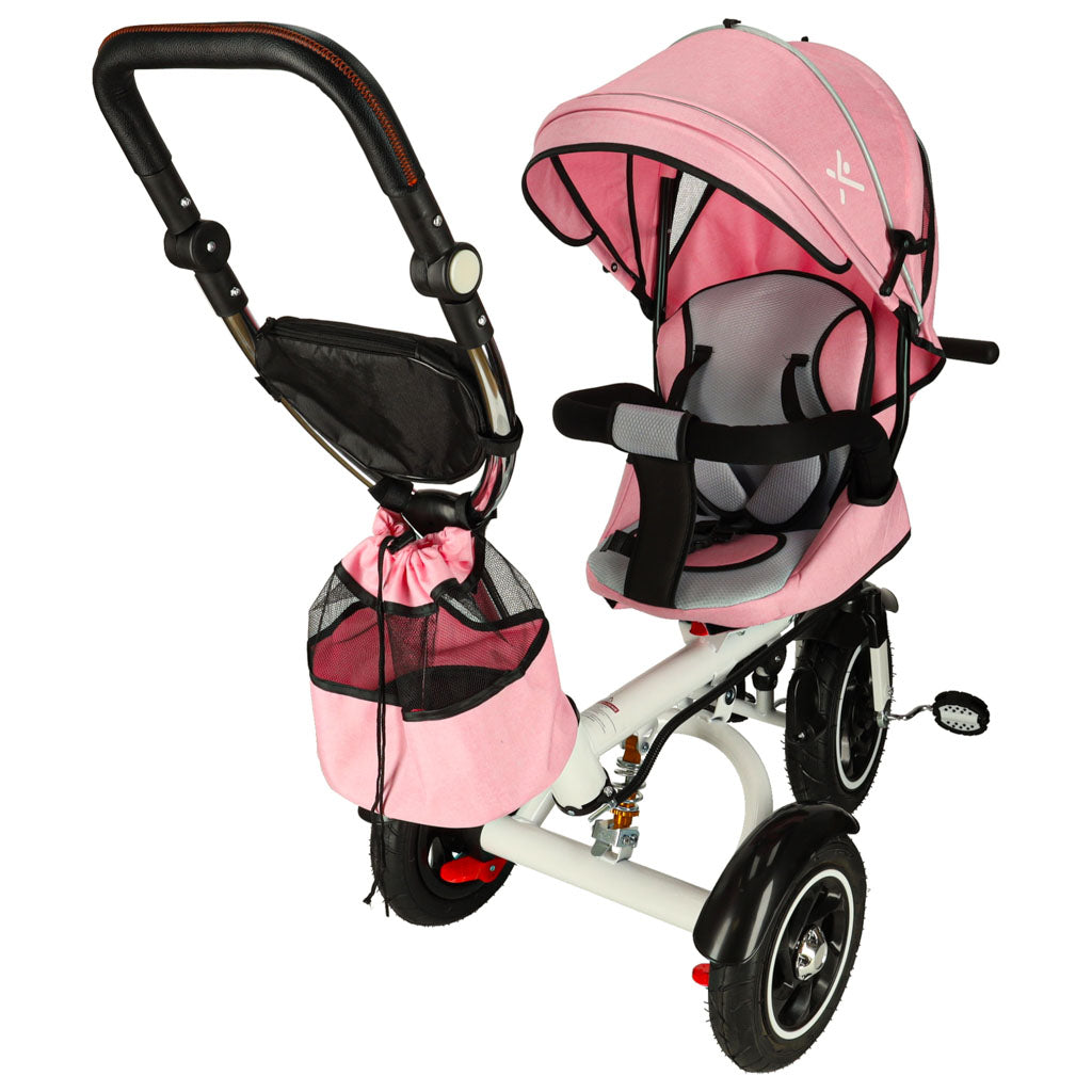 Trike Fix V3 trehjulet cykel 3w1 klapvognscykel 360 drejelig frihjul pink