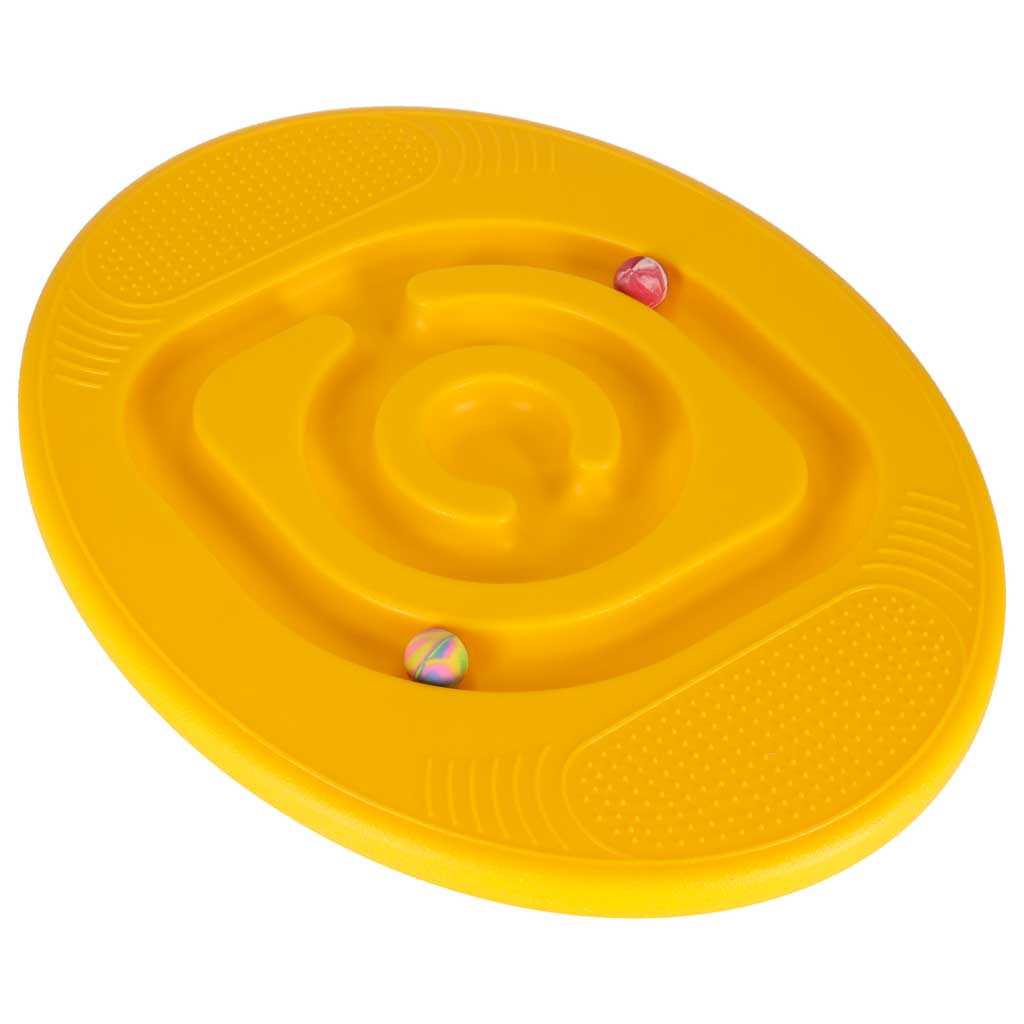Balancerende balancebom med orange kugler